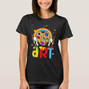 Camiseta Adoro o pintor artístico colorido pintando Raibow 