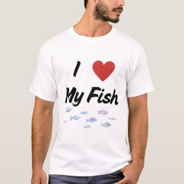 Camiseta Adoro O Texto E O Coração Do Peixe