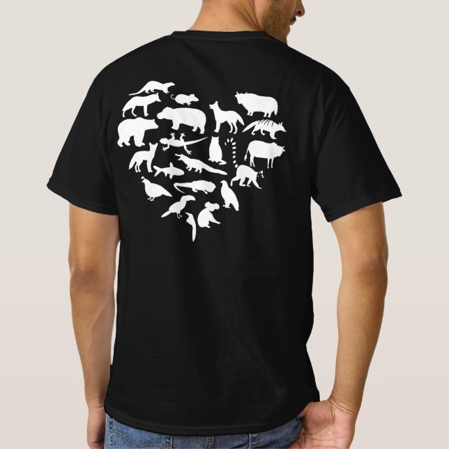 Camiseta Adoro o Zoo Keeper dos Animais para os Trabalhador (Verso)