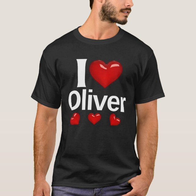Camiseta Adoro Oliver Gift para o estilo de Design da moda  (Frente)