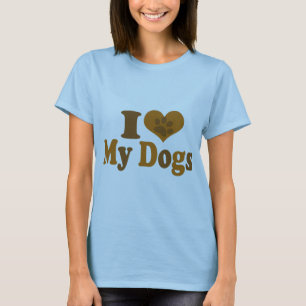 Camiseta Adoro os meus cães