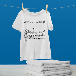 Camiseta Adoro pássaros, esperando um acréscimo à família.