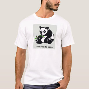Camiseta Adoro Peras de Panda - guerreiro da vida selvagem 
