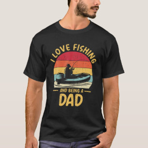 Camiseta Adoro Pescar E Ser Um Pai. Funny Vintage