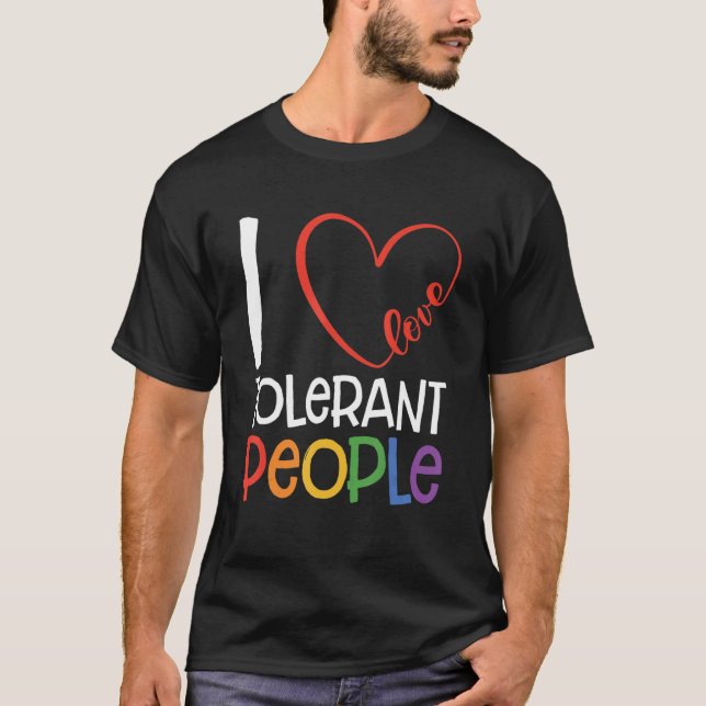 Camiseta Adoro Pessoas Tolerantes Chuva Pansexual Gay Bisse (Frente)