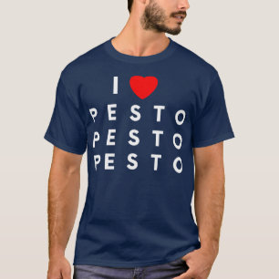 Camiseta Adoro Pesto Heart Engraçado