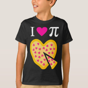 Camiseta Adoro Pi Dia de os namorados Pizza Coração Profess