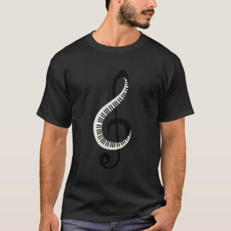 Camiseta Adoro Piano Nota Musical