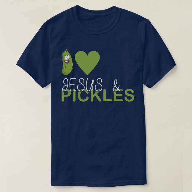 Camiseta Adoro picles e Jesus, Picles Vegetais V (Frente do Design)