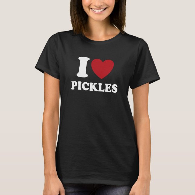 Camiseta Adoro picles I Heart Pickles (Frente)