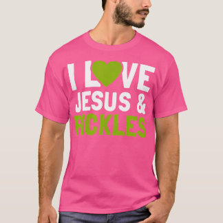 Camiseta Adoro picles Jesus Engraçado Picles de Bíblia Reli