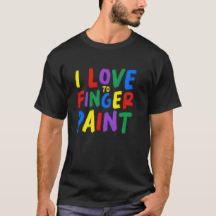 Camiseta Adoro Pintura De Pintura De Dedo