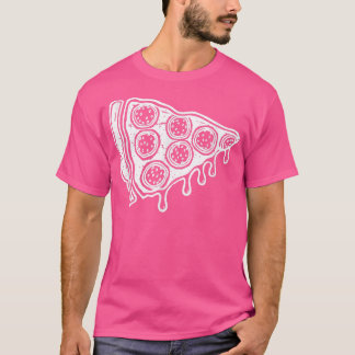 Camiseta Adoro Pizza para Homens Mulheres Crianças Divertid