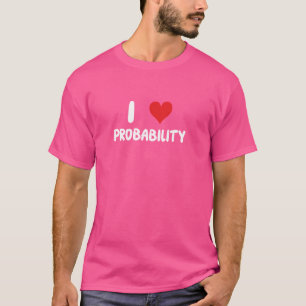 Camiseta Adoro Probabilidade - Coração - Estadista de Matem