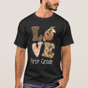 Camiseta Adoro Professora Da Primeira Série Sloth Da Série 
