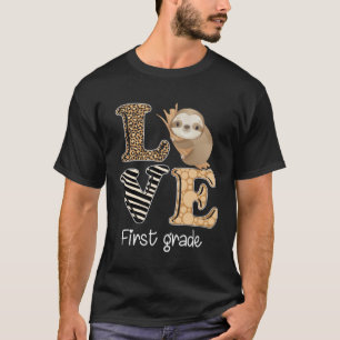 Camiseta Adoro Professora Da Primeira Série Sloth Da Série 