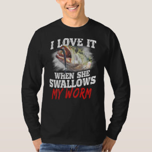 Camiseta Adoro Quando Ela Engole O Meu Verme A Pescar Nas C