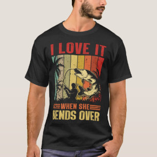 Camiseta Adoro quando ela se inclina para pescar