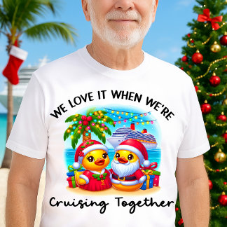 Camiseta Adoro Quando Estamos Cruzeiros Juntos Patos de Cru