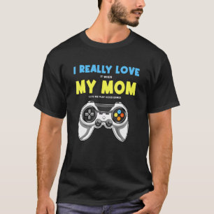 Camiseta Adoro Quando Minha Mãe Me Deixa Jogar Vídeo Ga
