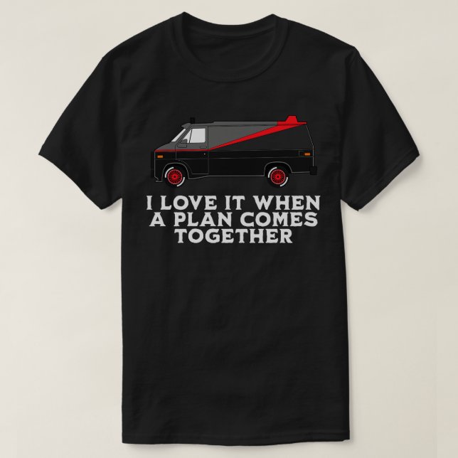 Camiseta Adoro quando um plano se junta (Frente do Design)
