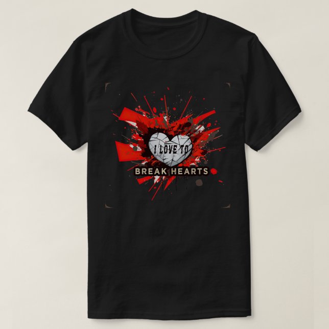 Camiseta Adoro Quebrar Corações 2 (Frente do Design)