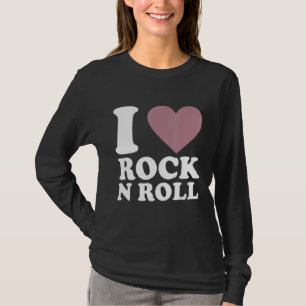Camiseta Adoro Rock N Roll Dizendo Hoodie Rocker