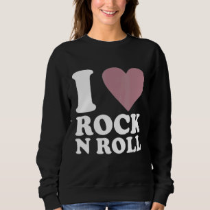 Camiseta Adoro Rock N Roll Dizendo Hoodie Rocker