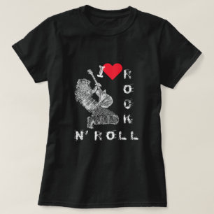 Camiseta Adoro Rock N' Roll - Jogador De Violão - Rock N'