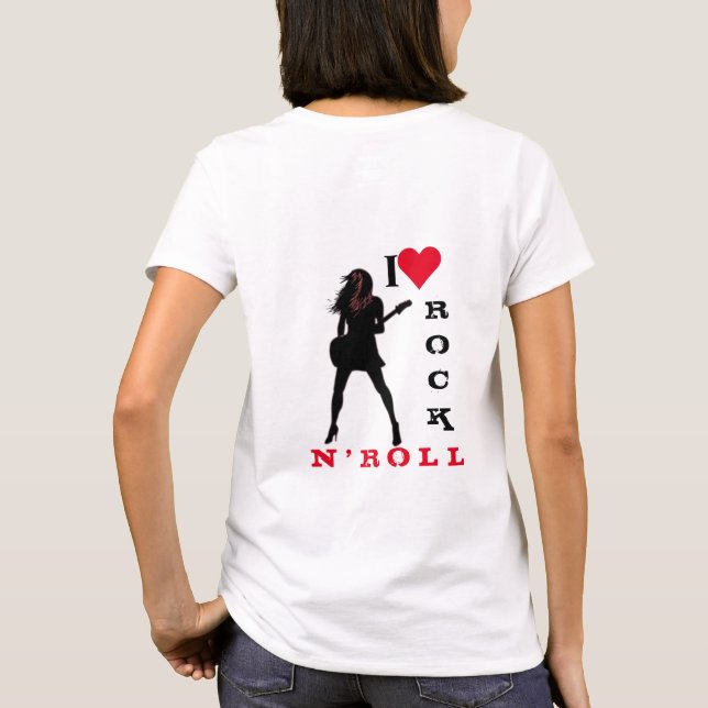 Camiseta Adoro Rock N' Roll - Rock N' Roll Girl - (Verso)