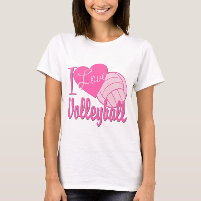 Camiseta Adoro Rosa De Voleibol (Frente)