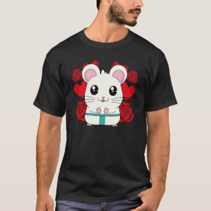 Camiseta Adoro Rosas de coração, rapazes de hamster