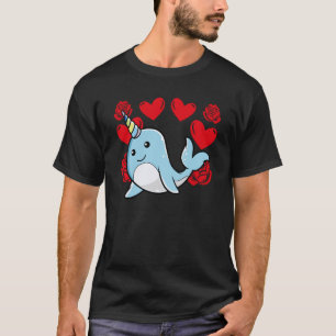 Camiseta Adoro Rosas de Dia de os namorados Cardíaco Menino