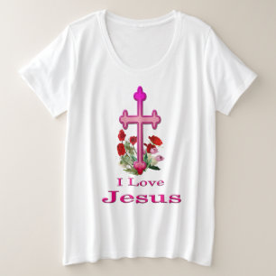 Camiseta Adoro roupas cristãs de Jesus Mulheres