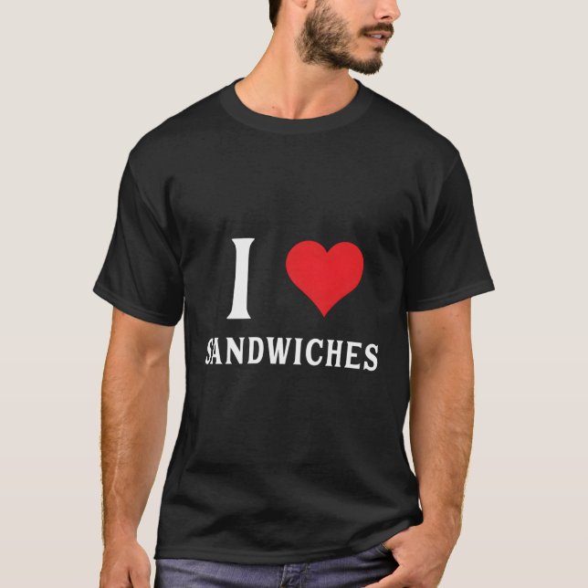 Camiseta Adoro Sanduíches Ele (Frente)