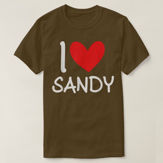 Camiseta Adoro Sandy Name Personalizado Mulher BFF Frie (Frente do Design)