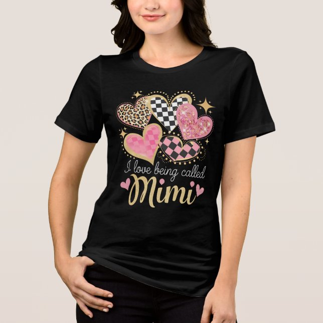 Camiseta Adoro ser chamada de Mimi Avó Dia da Mãe (Frente)