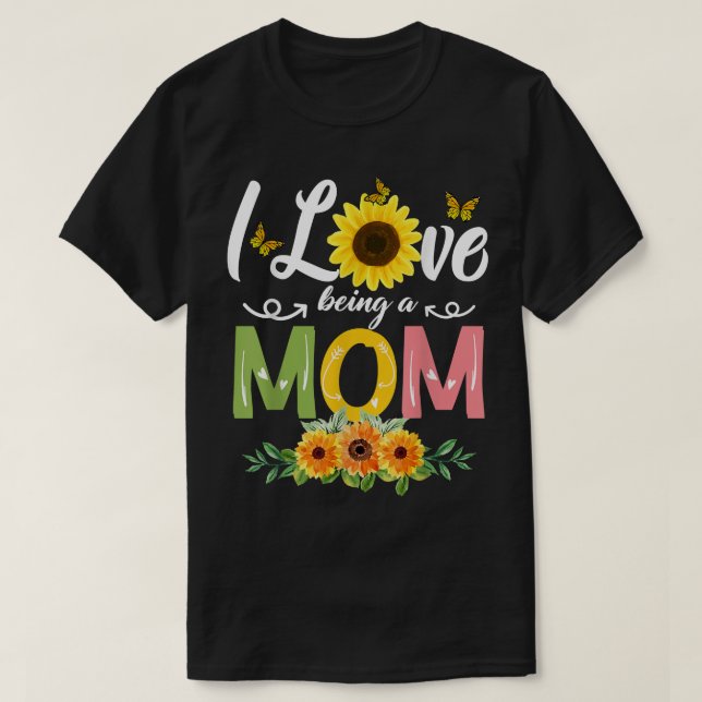 Camiseta Adoro Ser Mãe Dia de as mães De Girassol 2022 T-Sh (Frente do Design)