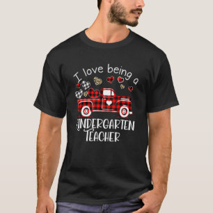 Camiseta Adoro Ser Professora Do Jardim De Infância Coraçõe