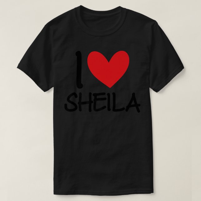Camiseta Adoro Sheila Name Personalizado Menina Mulher BFF  (Frente do Design)