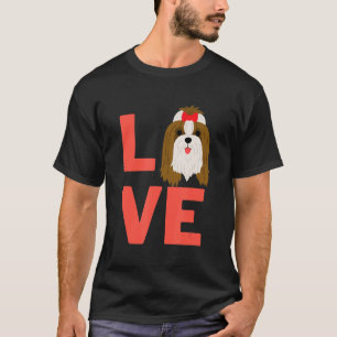 Camiseta Adoro Shih Tzu Dog Puppy Pet Proprietário E Animal