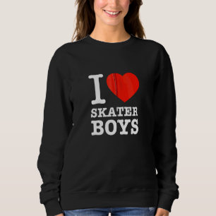 Camiseta Adoro Skater Boys Red Heart Skateboard Raparigas