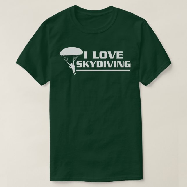 Camiseta Adoro Skydiving Skydiver (Frente do Design)