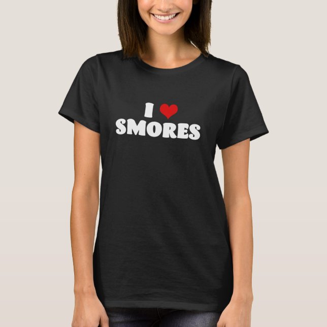 Camiseta Adoro Smores acampando marshmallow no exterior de  (Frente)
