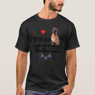 Camiseta Adoro Tatuagens e Meu Cachorro-Boxer Tatuado M