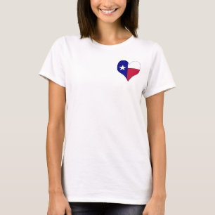 Camiseta Adoro Texas Flag Heart