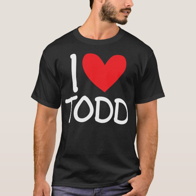 Camiseta Adoro Todd Name Personalizado Men Cara Amigo BFF (Frente)