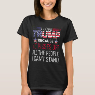 Camiseta Adoro Trump Porque Ele Irrita As Pessoas Que Eu Po