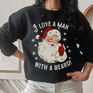 Camiseta Adoro um Homem com Papais noeis de Beard Vintage