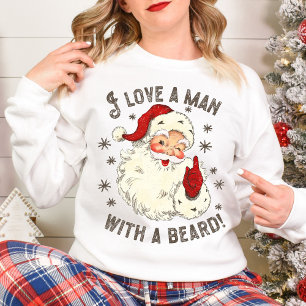 Camiseta Adoro um Homem com Papais noeis de Beard Vintage